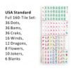 American Mahjong 160 Tiles Set-MJ003-Orange
