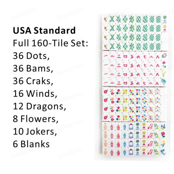 American Mahjong 160 Tiles Set-MJ003-Orange